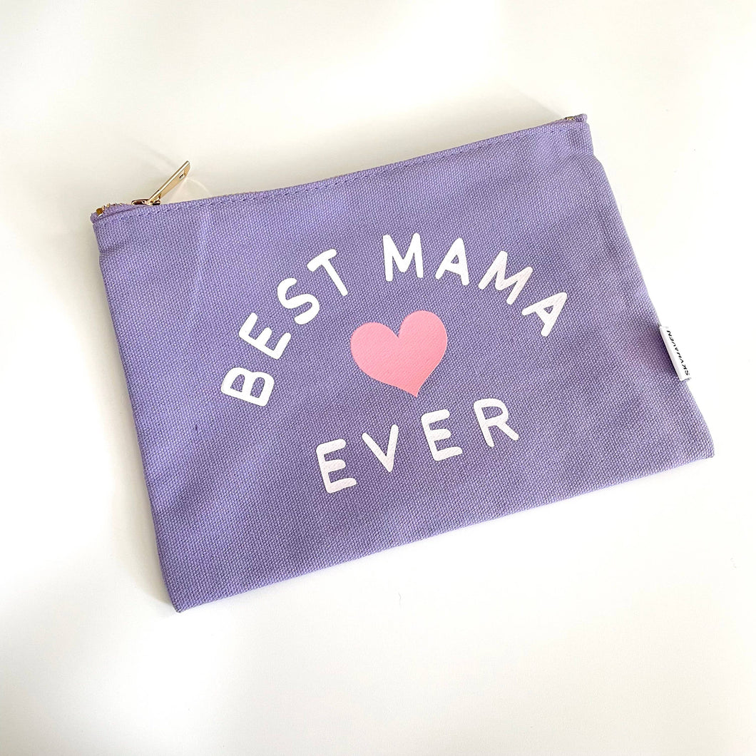 Best Mama Ever Canvas Pouch