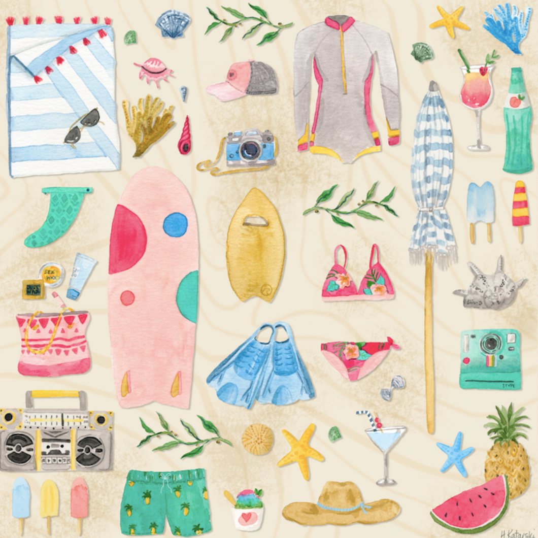 Beach Essentials by Hannah Katarski - Surf Shack Puzzles