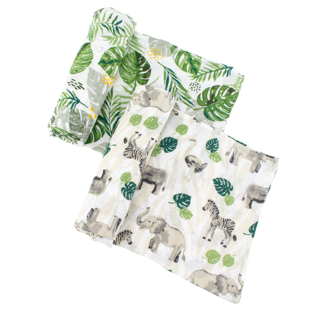Jungle + Rainforest Classic Muslin Swaddle Blanket Set