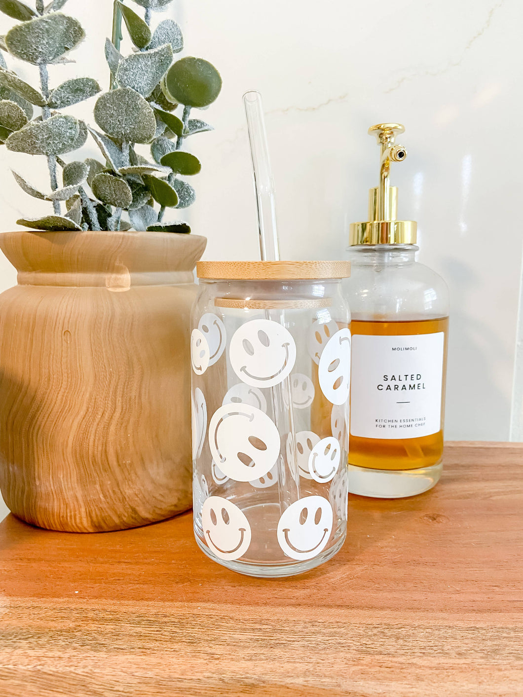 Iced coffee glass