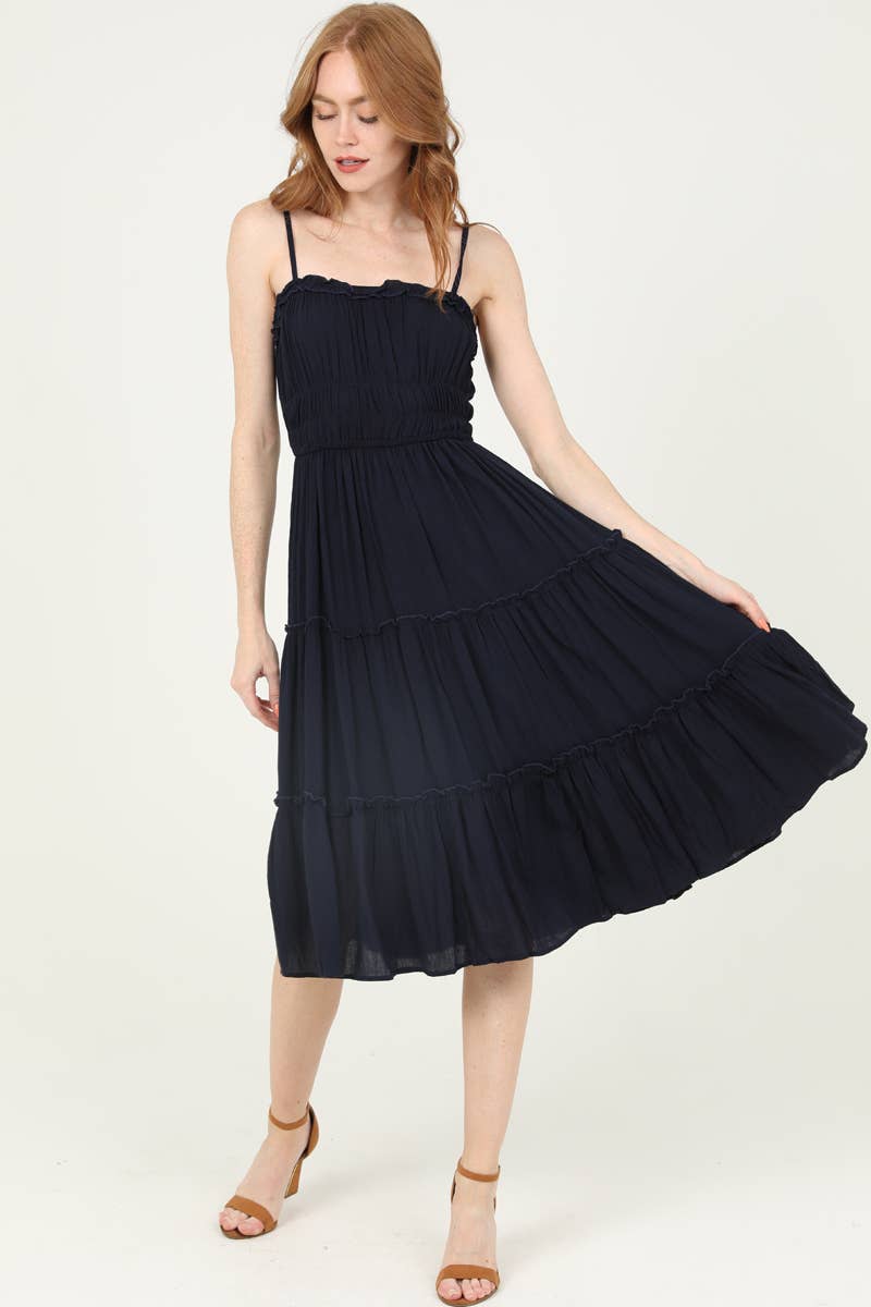 C4979-ASIS TIERED MAXI DRESS WITH RUFFLE TRIM
