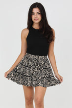 Load image into Gallery viewer, 26P58-A884 PRINTED SKIRT WITH LACE TRIM AND SELF BELT
