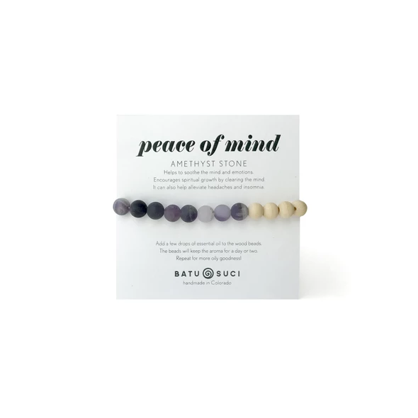 Peace of Mind - Amethyst - Diffuser Bracelet - Batu Suci Jewelry