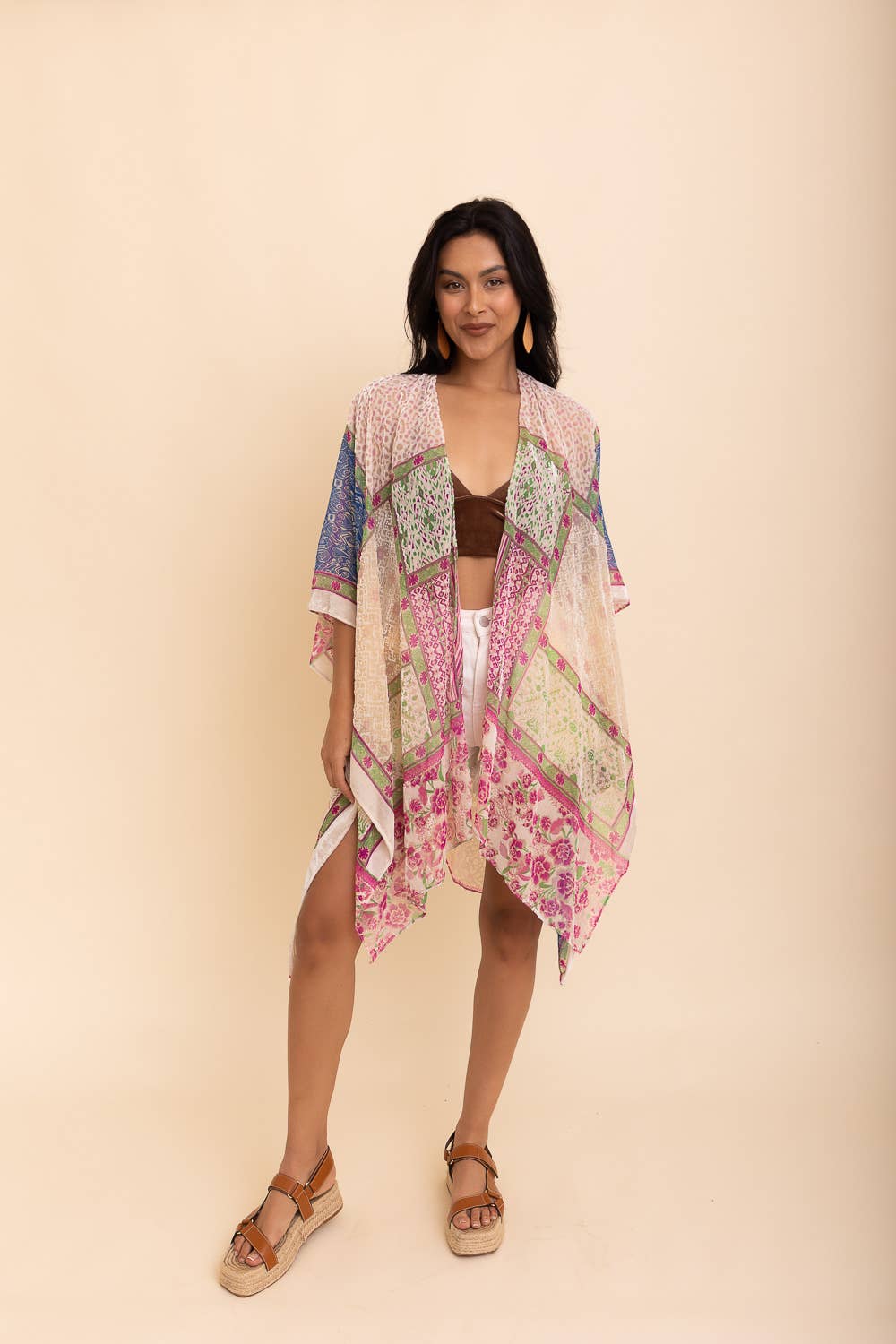 Bohemian Burnout Velvet Kimono 🔮: White