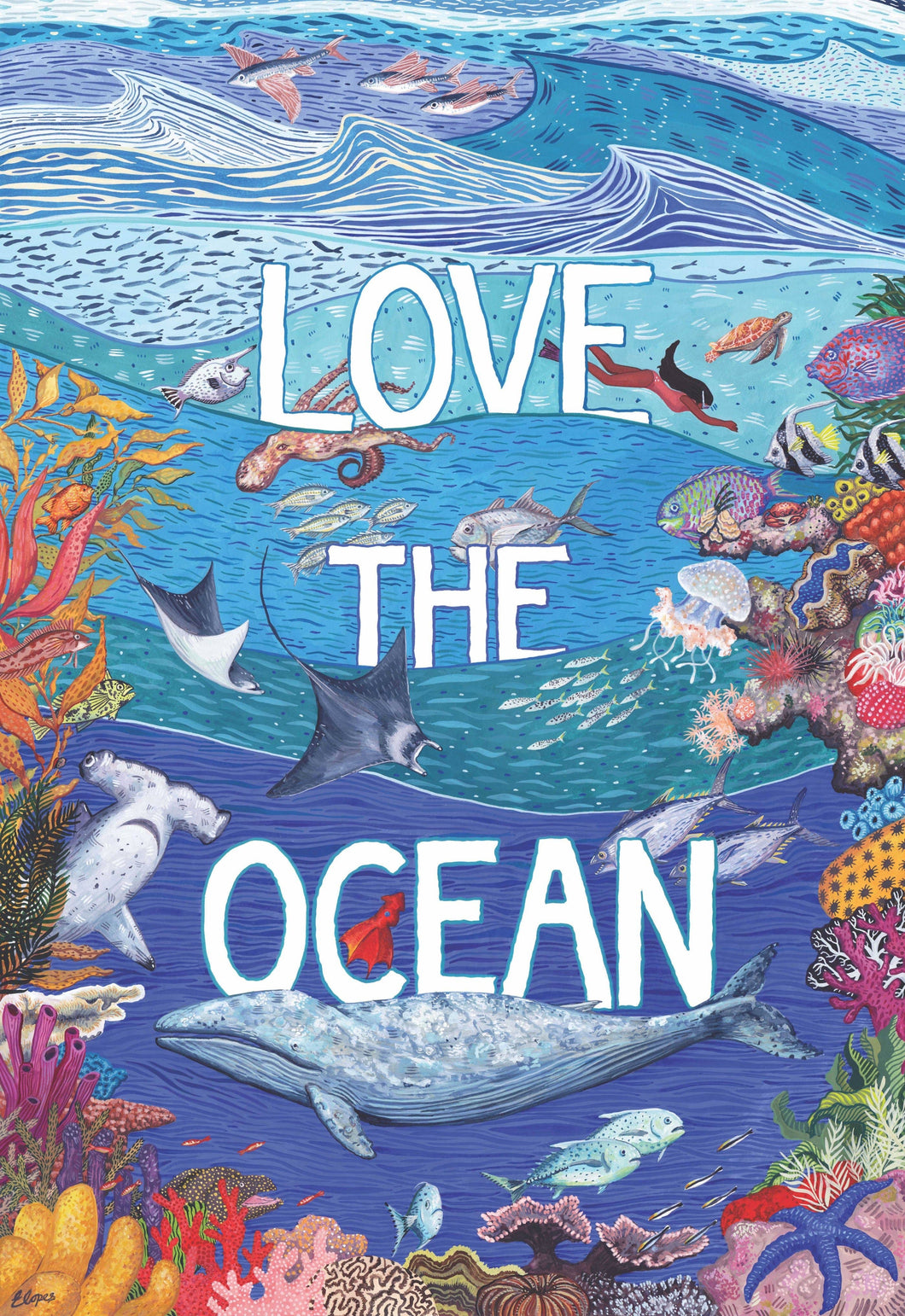 Love the Ocean by Emma Lopes - Surf Shack Puzzles