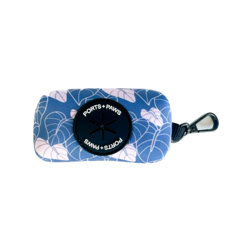 POOP BAG HOLDER - ANTHURIUM BLUE