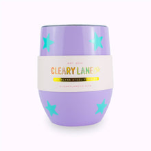 Load image into Gallery viewer, Wine Tumblers | Choose Your Color: Lilac Turquoise Stars
