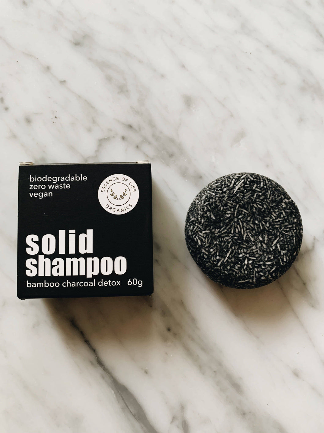Solid Shampoo Bar: Bamboo charcoal detox - Essence Of Life Organics