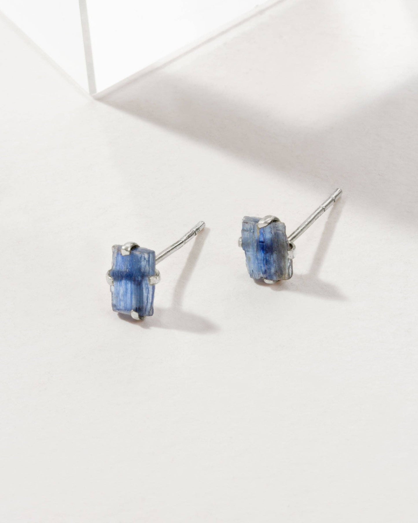 Raw Beauty Post Earrings- Sterling Silver - Kyanite