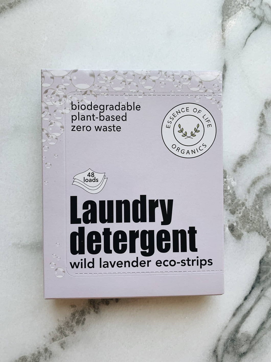 Zero Waste Laundry Detergent Strips, wild lavender - Essence Of Life Organics