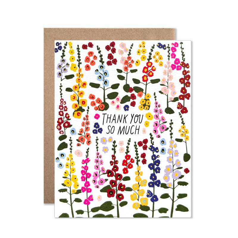 Thank You Hollyhocks Set Of 8