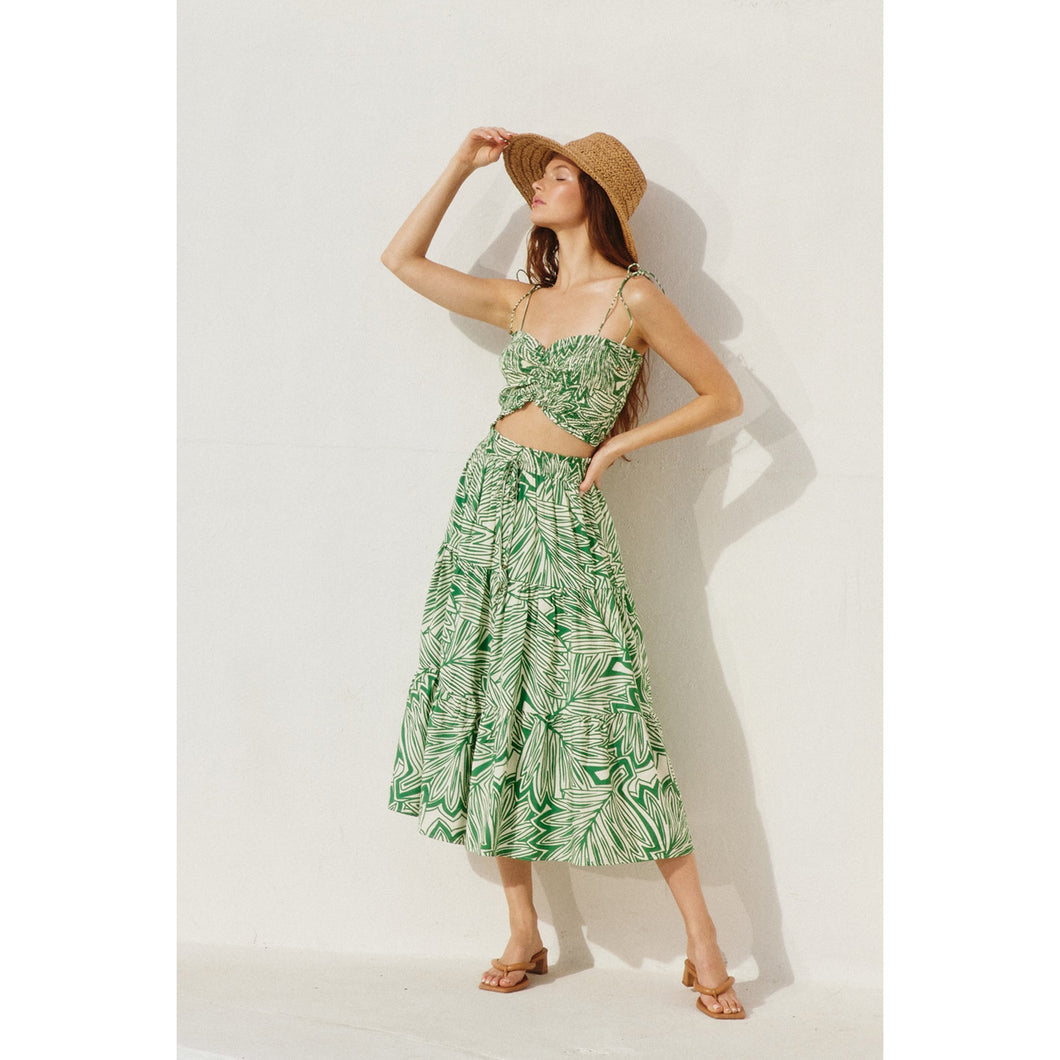 FF10845-P1121 / S - Summer Chapter Crop Top And Midi Skirt Set