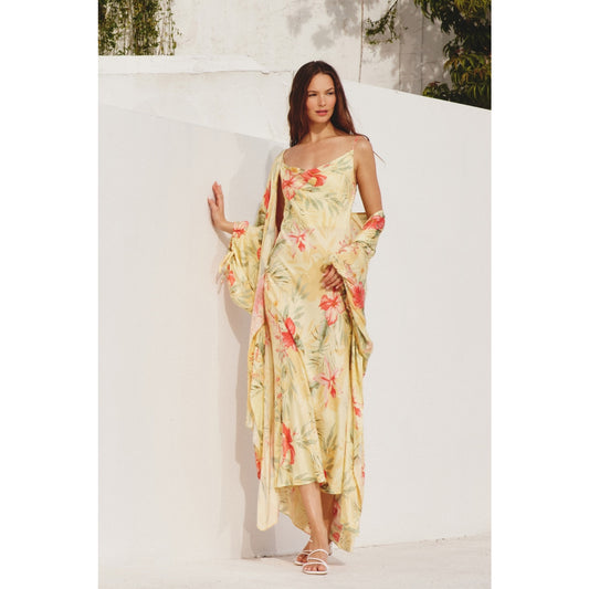 FD10790-P1184 / S - Quiet Solitude Cowl Neck Midi Dress
